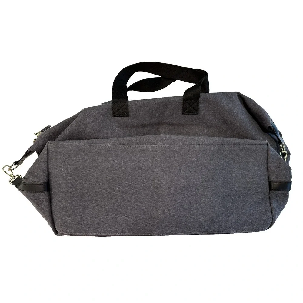 NEW London Fog Collection Gray 100th Anniversary Canvas Duffel Bag NWT